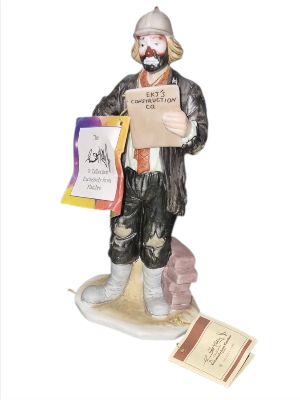 VTG 1986 Emmett Kelly Jr. Flambro Professional Series Executive Figurine #9581